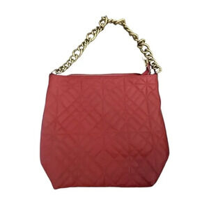 Monica Bini made in Italy Leather quilted Gold Chain Strap Shoulder Bag